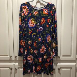 Old Navy Floral Long Sleeved Dress - L